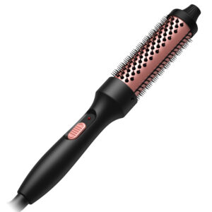 Thermal Brush with Ceramic Curling Wand - Hair Straightening and Curling Capable Brush